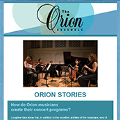 Orion Ensemble newsletter